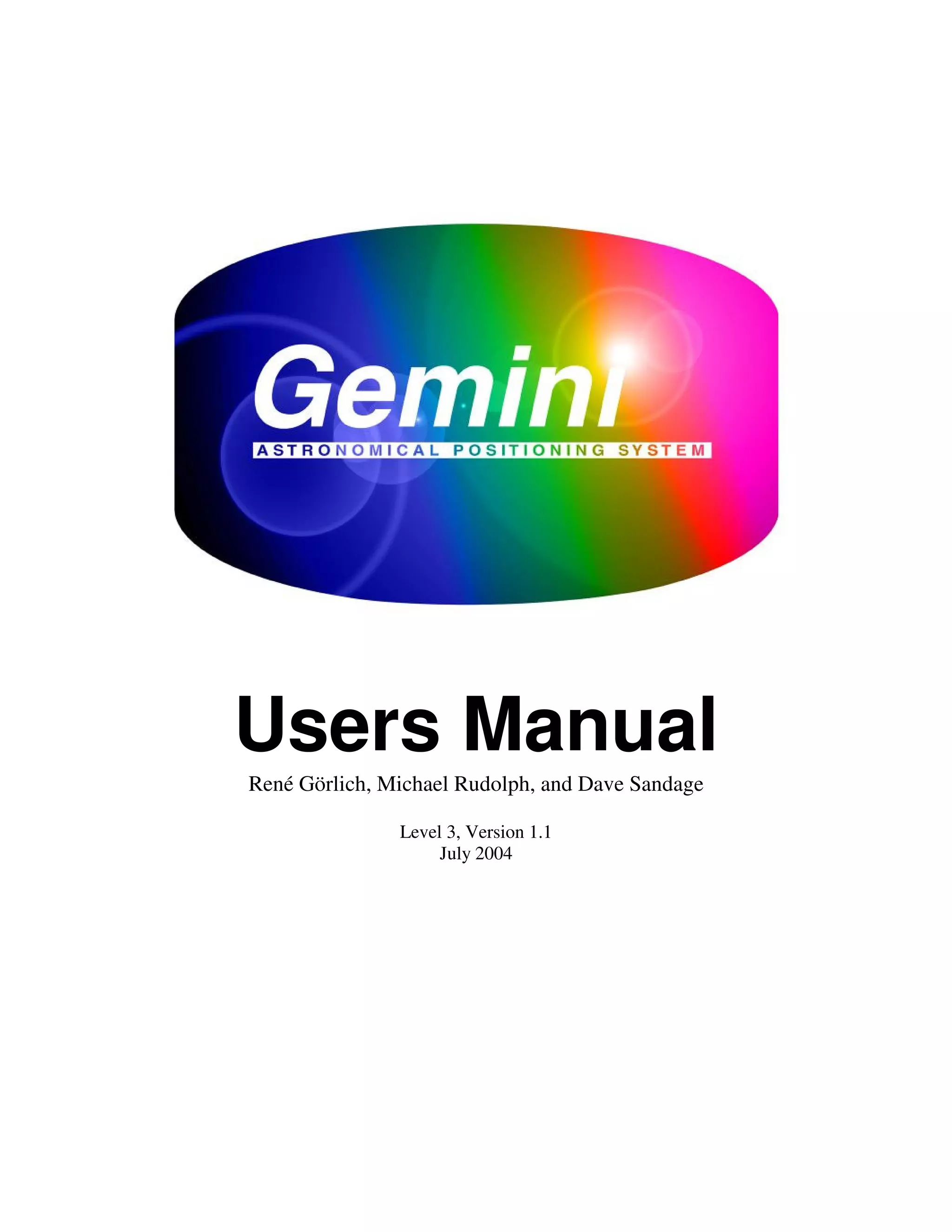 Gemini Manual
