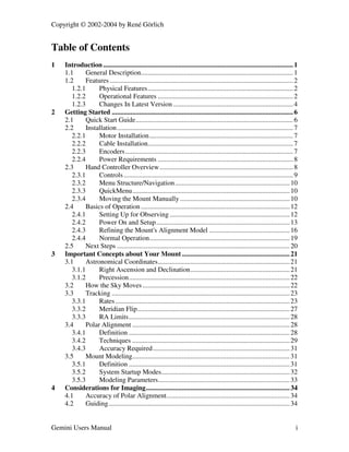 Gemini Manual | PDF