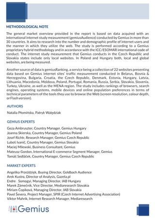 Online Landscape in Central Europe by Gemius