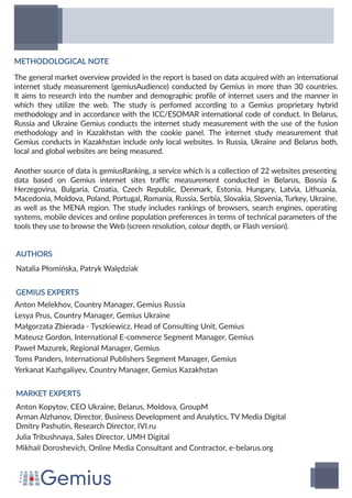 Online Landscape in Russian-speaking countries by Gemius