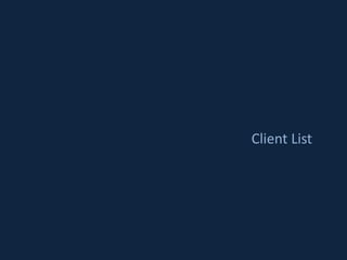 Client List
 