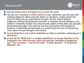 Mindfulness Session 3 - Judgement | PPTX