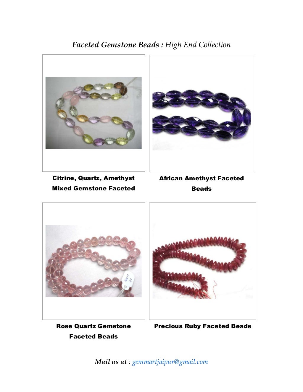 Gemstone catalog