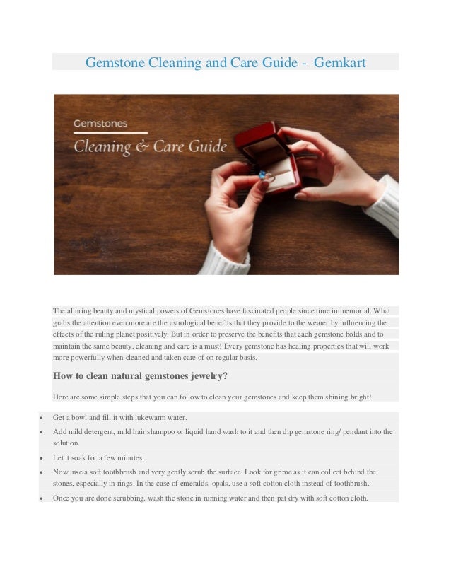 Gemstone Cleaning And Care Guide By Gemkart