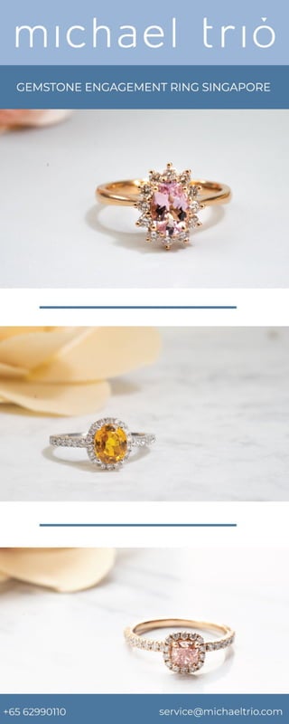 Gemstone engagement ring Singapore