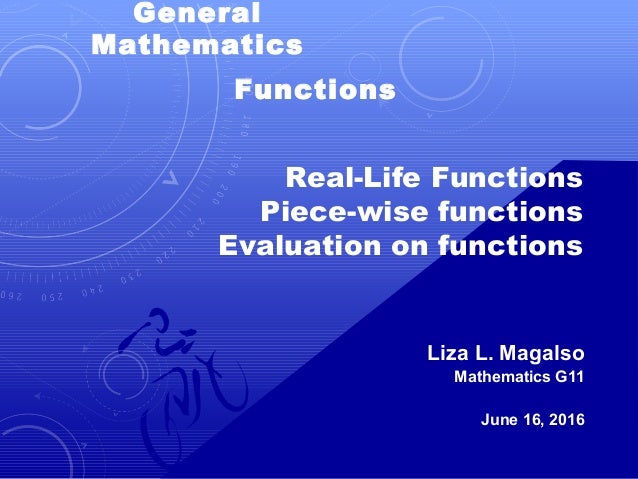 Gen math g11 introduction to functions