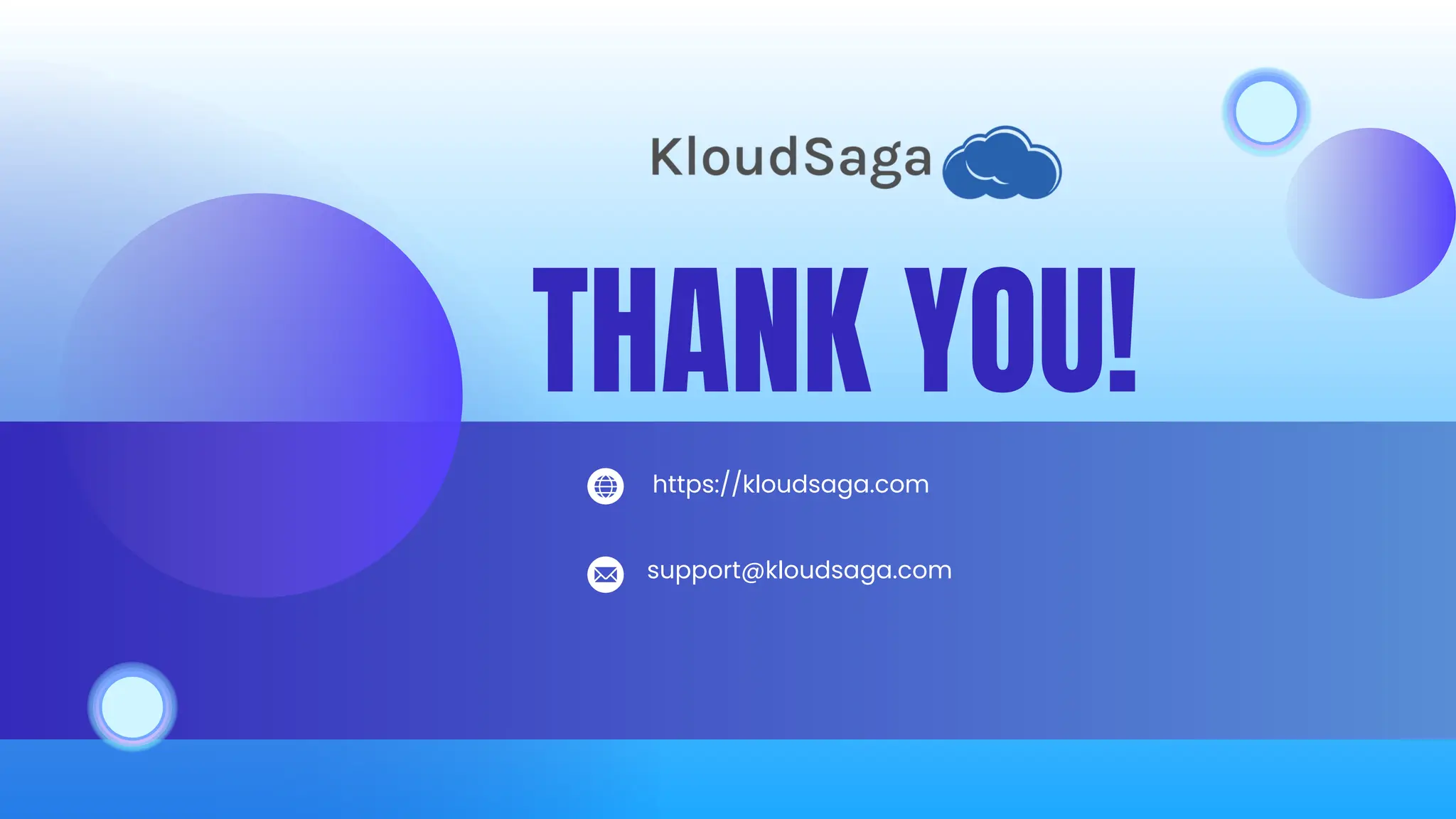 THANK YOU!
https://kloudsaga.com
support@kloudsaga.com
 