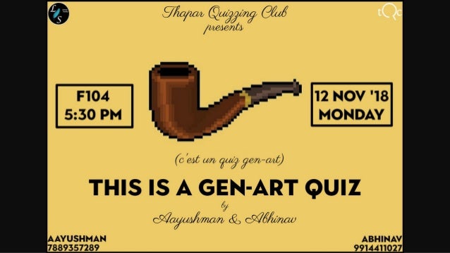 This Is A Gen Art Quiz Art Quiz
