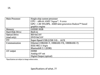 14.




      Specifications of what..??
 