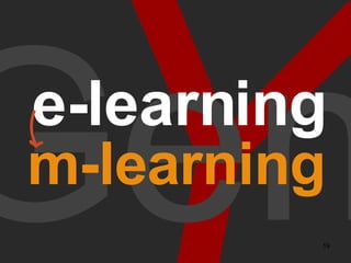 Y Gen e-learning m-learning