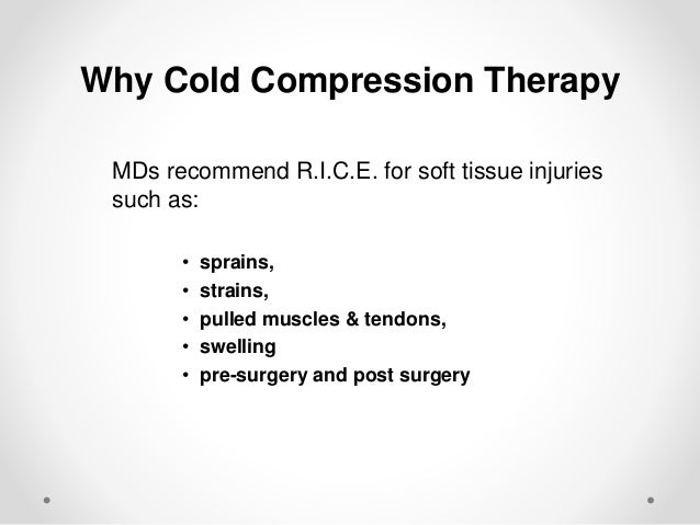 What is R.I.C.E.?
REST: Do not stress the injured area by any
activity which causes pain.
ICE: Apply ice for 15 minutes se...