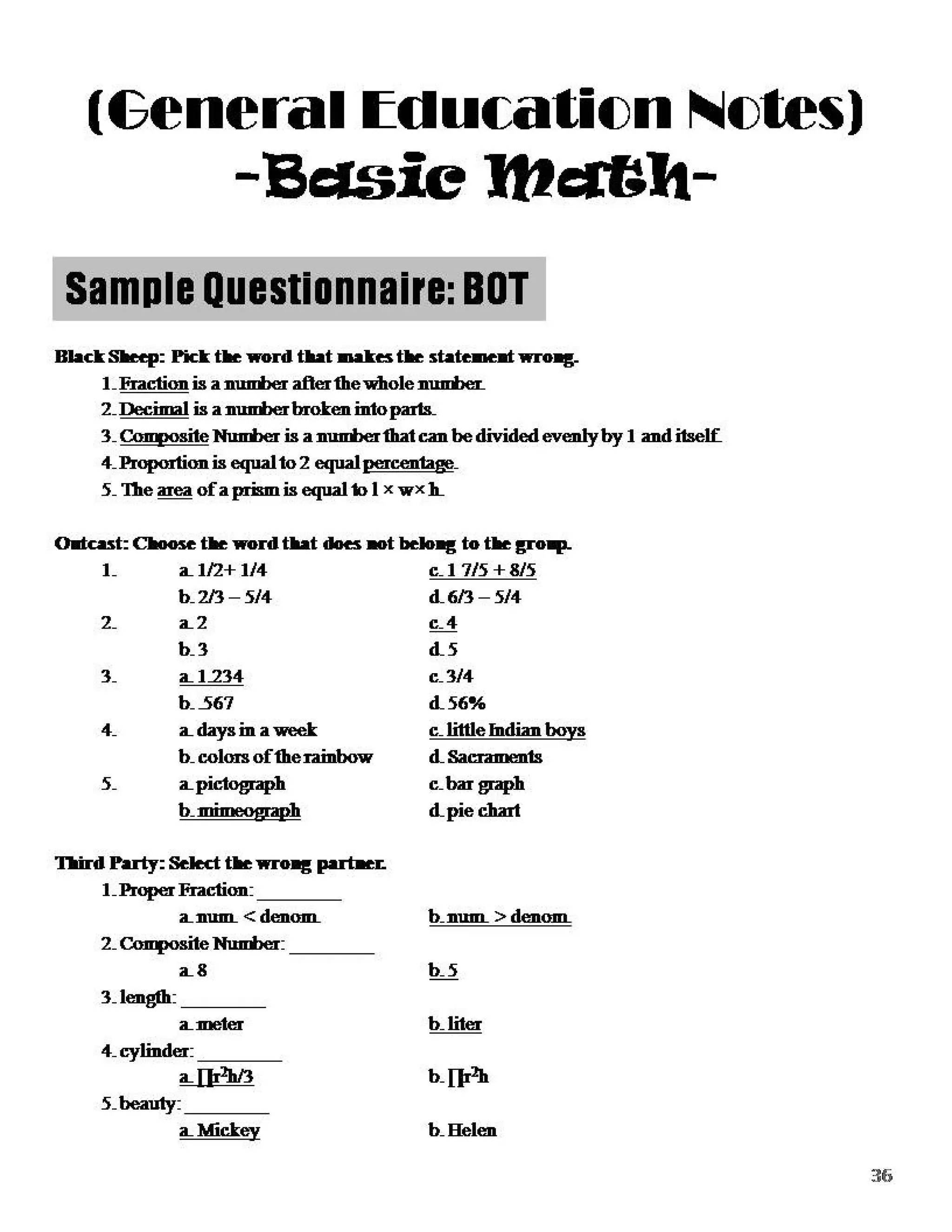 Basic Math | PDF