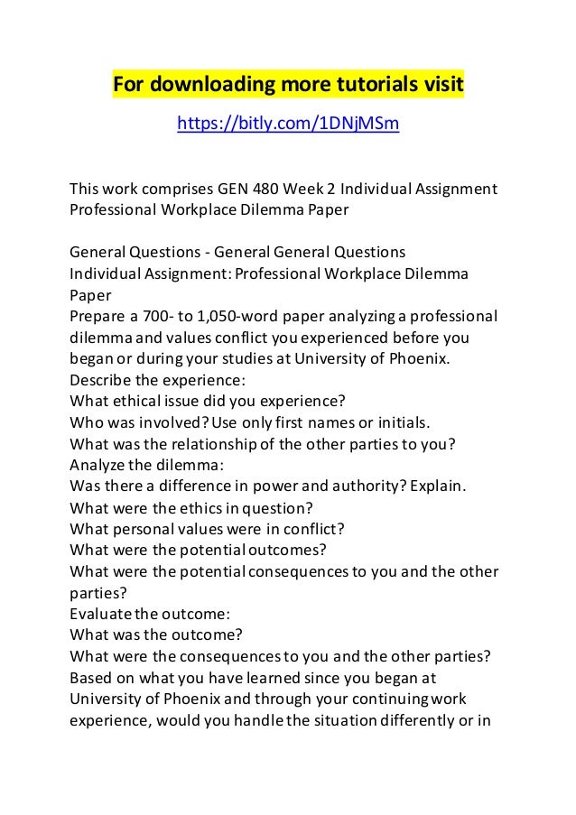Professional workplace dilemma paper essay example image