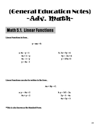 Advanced Math (GEN) | PPT