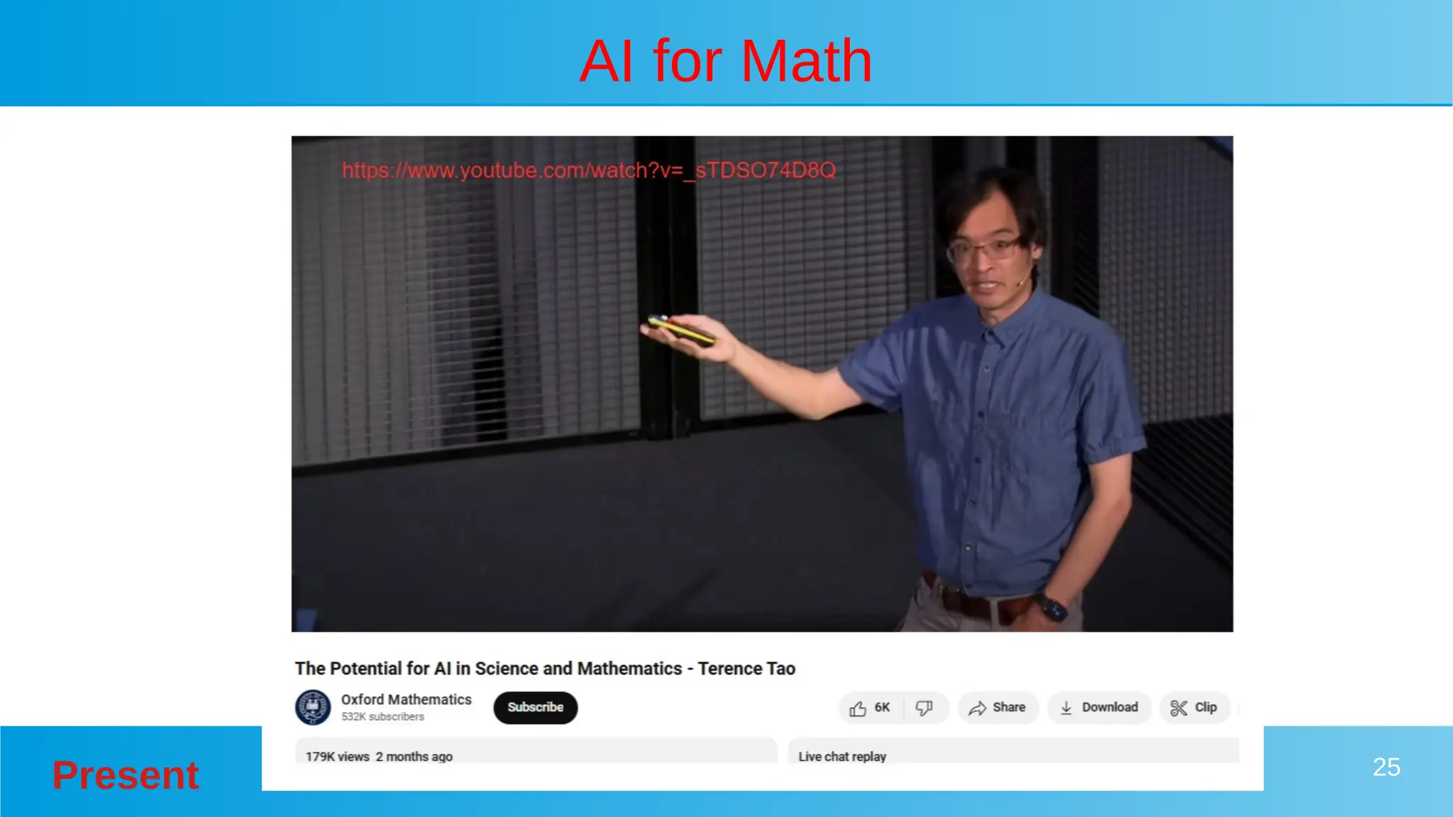 Present 25
AI for Math
 