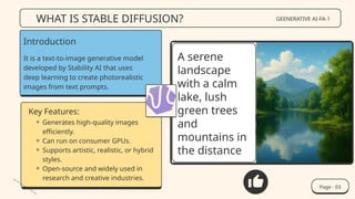 PPT 2: Introduction to Image Generation and Stable Diffusion | PPTX