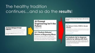 The healthy tradition
continues…and so do the results!
 