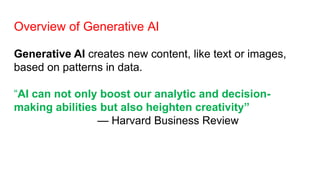 Introduction to Gen AI and its Applications | PPTX