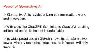 Introduction to Gen AI and its Applications | PPTX