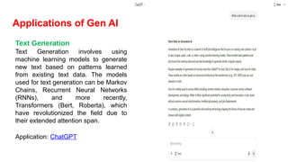 Introduction to Gen AI and its Applications | PPTX