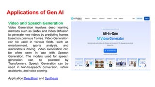 Introduction to Gen AI and its Applications | PPTX