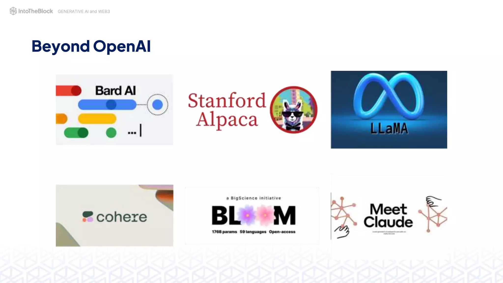 GENERATIVE AI and WEB3
Beyond OpenAI
 