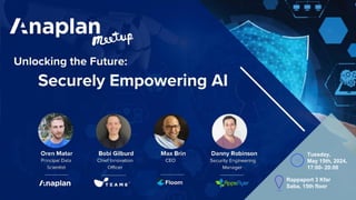 [Confidential]
Anaplan Meetup
Tuesday,
May 15th, 2024,
17:00- 20:00
Rappaport 3 Kfar
Saba, 15th floor
 