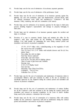 General notes to BSR BUILDING SCHEDULE OF RATES | DOCX