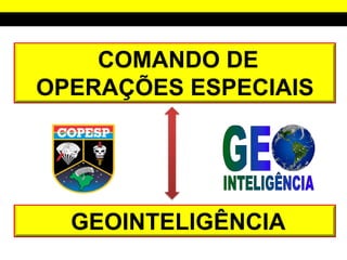COMANDO DE
OPERAÇÕES ESPECIAIS
GEOINTELIGÊNCIA
 
