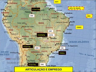 CIOpEsp
CmdoOpEsp
CONGO
COSTA DO MARFIN
HAITI
SIRIA
CMLCMO
CMS
COTER
CMP
CMA
ARTICULAÇÃO E EMPREGO
4ª Cia F Esp
5ª Cia F Esp
 