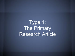 Types of Articles | PDF