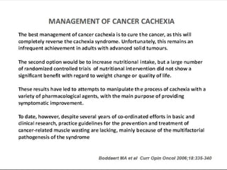 CANCER CACHEXIA APPROACH, PATHOPHYSIOLOGY | PPT