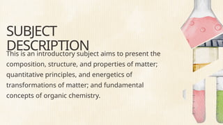 GENERAL CHEMISTRY 1 LESSON 1 WEEK 1 INTRODUCTION | PPTX