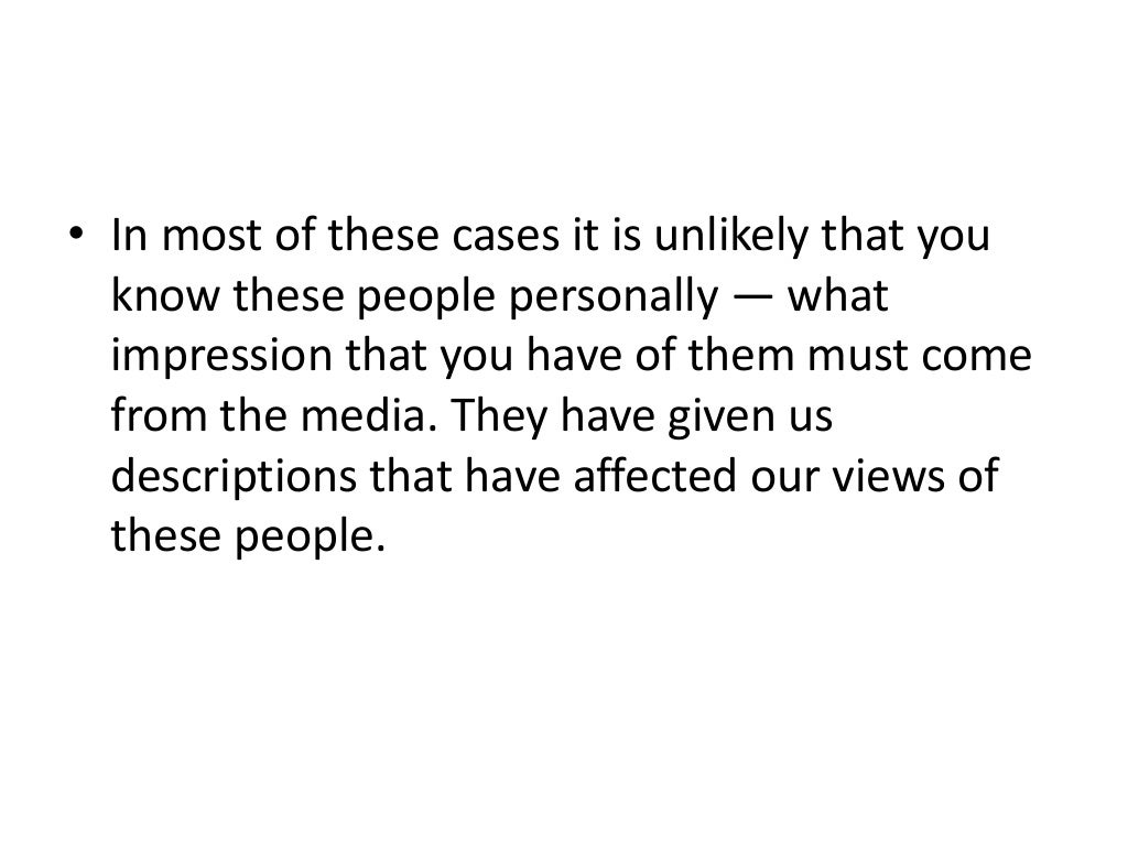 Representations of gender in the Media