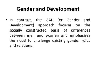 Gender and Development | PPT