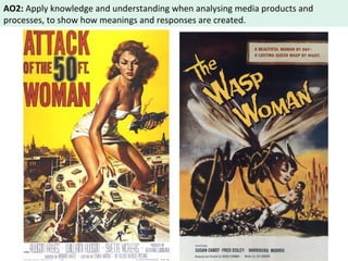 AO2: Apply knowledge and understanding when analysing media products and 
processes, to show how meanings and responses are created. 
 