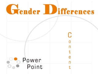 Gender Differences 