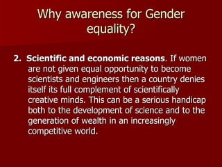 Gender Equality Awareness In Science & Technology | PPT
