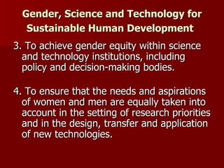 Gender Equality Awareness In Science & Technology | PPT