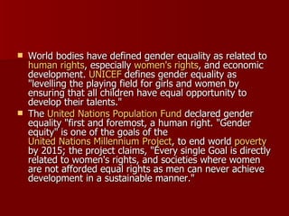 Gender Equality Awareness In Science & Technology | PPT