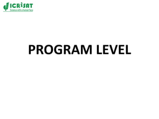 Gender integration and mainstreaming in CGIAR and CGIAR Research Programs