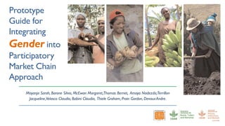 Gender in the participatory market chain approach