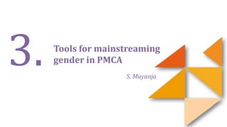 Gender in the participatory market chain approach