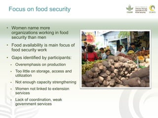 How communities and organizations interact to strengthen adaptive capacity and food security in the face of climate change