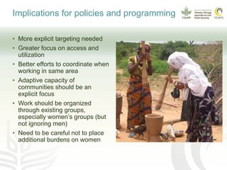 How communities and organizations interact to strengthen adaptive capacity and food security in the face of climate change