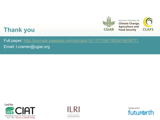 How communities and organizations interact to strengthen adaptive capacity and food security in the face of climate change