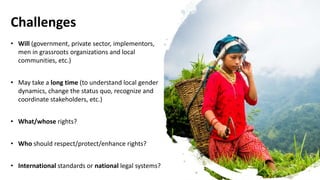 Gender transformative rights-based approaches for sustainable landscapes (glf bonn 2019)