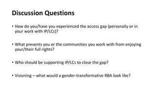 Gender transformative rights-based approaches for sustainable landscapes (glf bonn 2019)