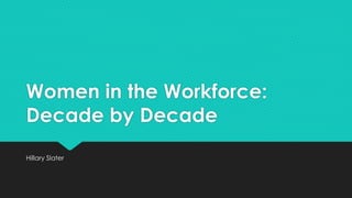 Women in the Workforce:
Decade by Decade
Hillary Slater
 
