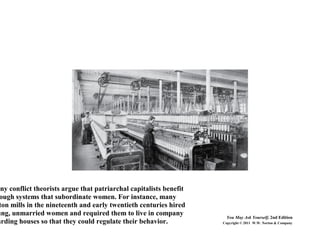 Gender in the Workplace
28


        Women still face many
         challenges in the working
         world today, including
         unequal pay, sexual
         harassment, sexism,
         tracking to certain kinds of
         jobs, the “feminization” of
         jobs, the glass ceiling, and
         more.
 